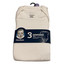 Gerber White Baby Onesies - 3 Pack